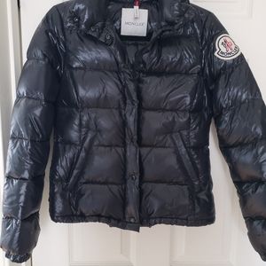 Moncler shiny down jacket sz.0; XSmall